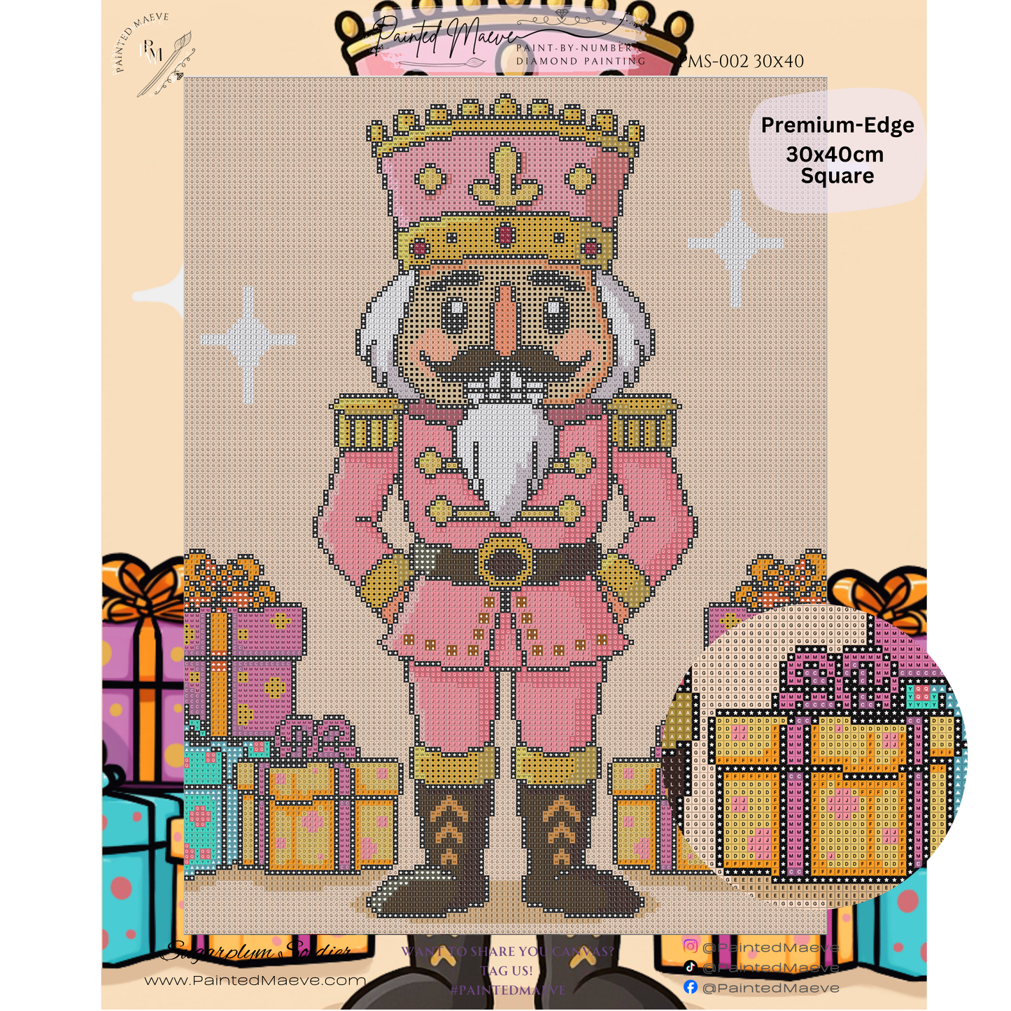 Sugarplum Soldier: Hand-Rendered Diamond Painting Christmas Collection