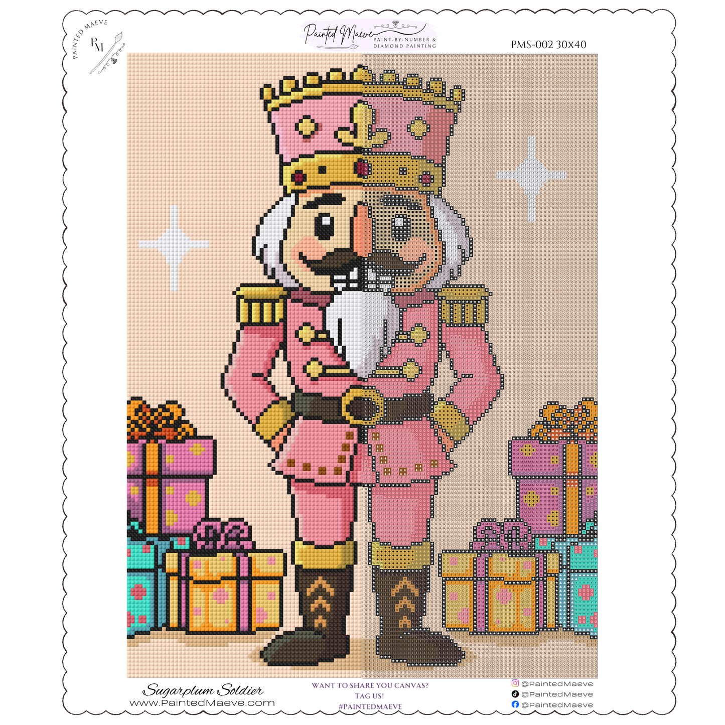 Sugarplum Soldier: Hand-Rendered Diamond Painting Christmas Collection