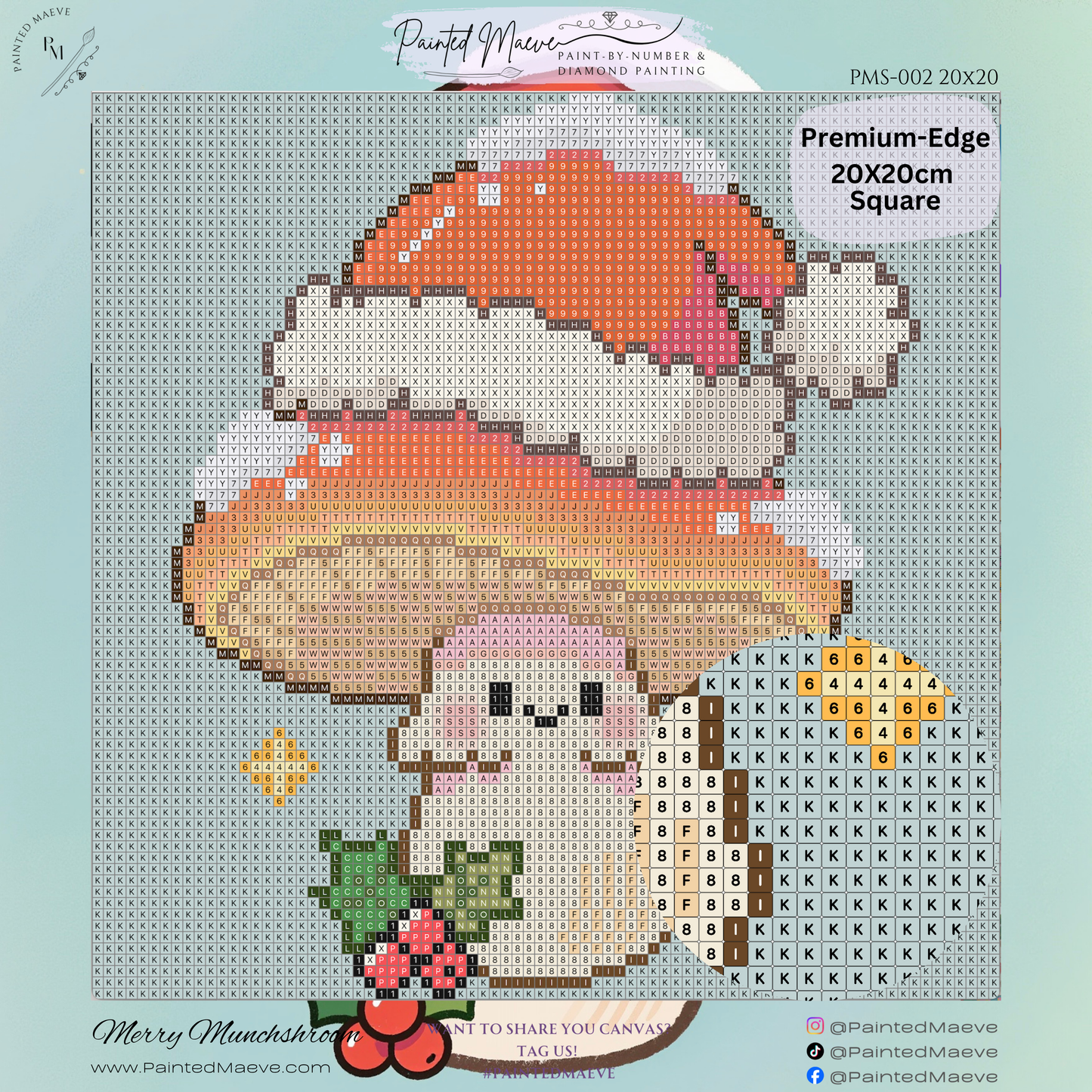 Merry Munchshroom: Hand-Rendered Diamond Painting Christmas Collection