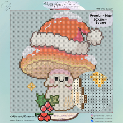Merry Munchshroom: Hand-Rendered Diamond Painting Christmas Collection