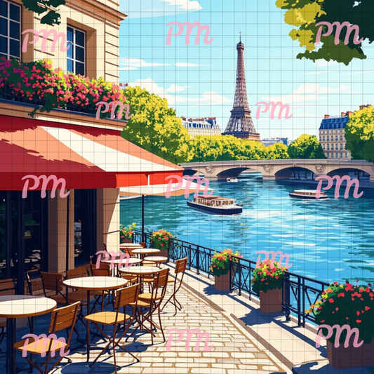 Eiffel’s Riverside: Diamond Painting Collection