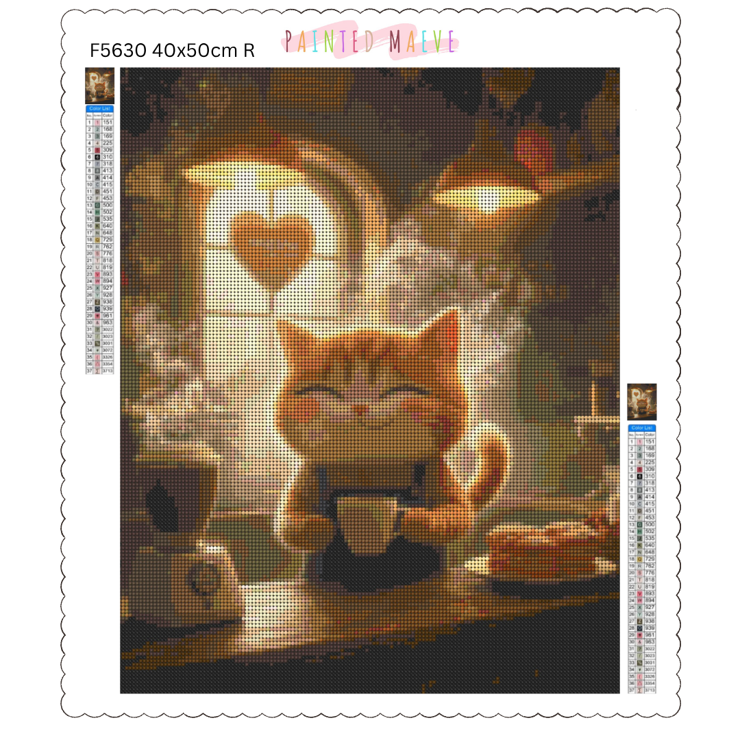Kitty Barista: Diamond Painting Collection