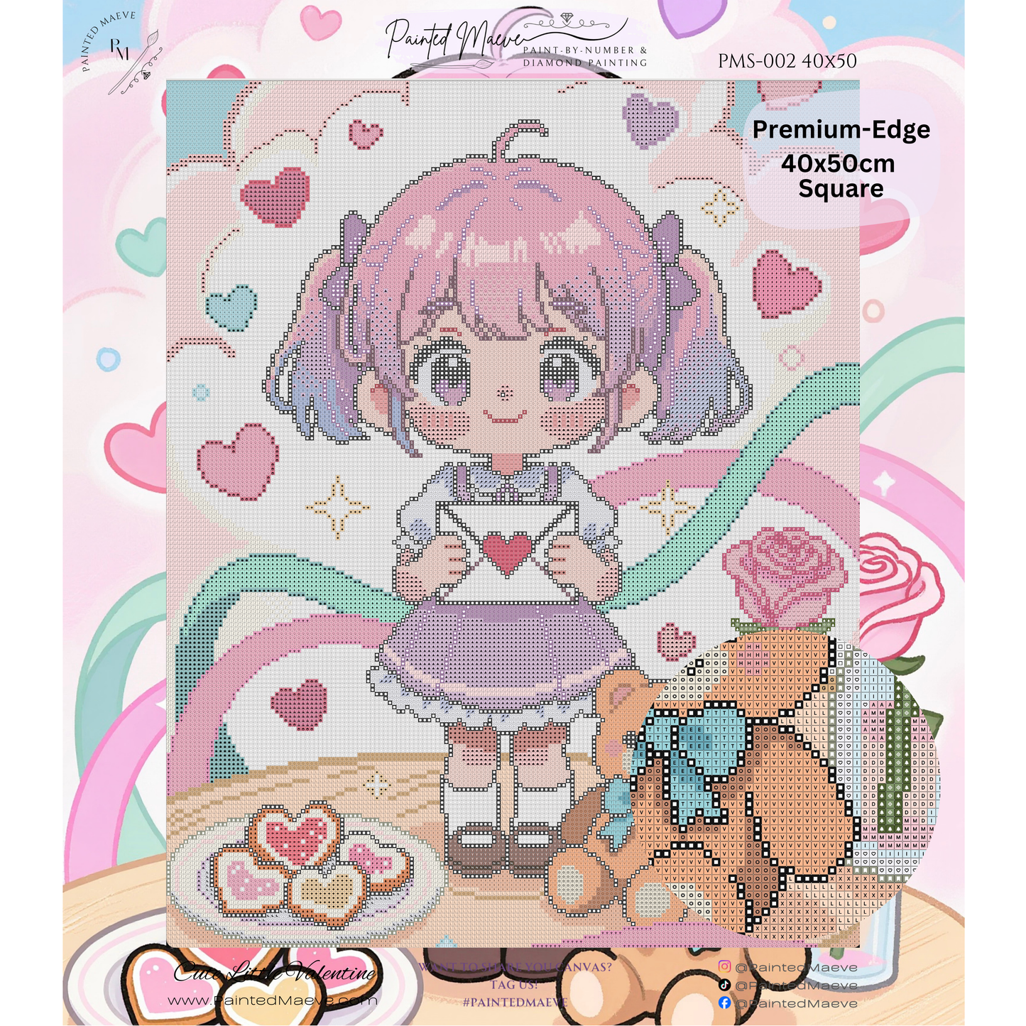 Cute Little Valentine: Hand-Rendered Diamond Painting Valentine Collection