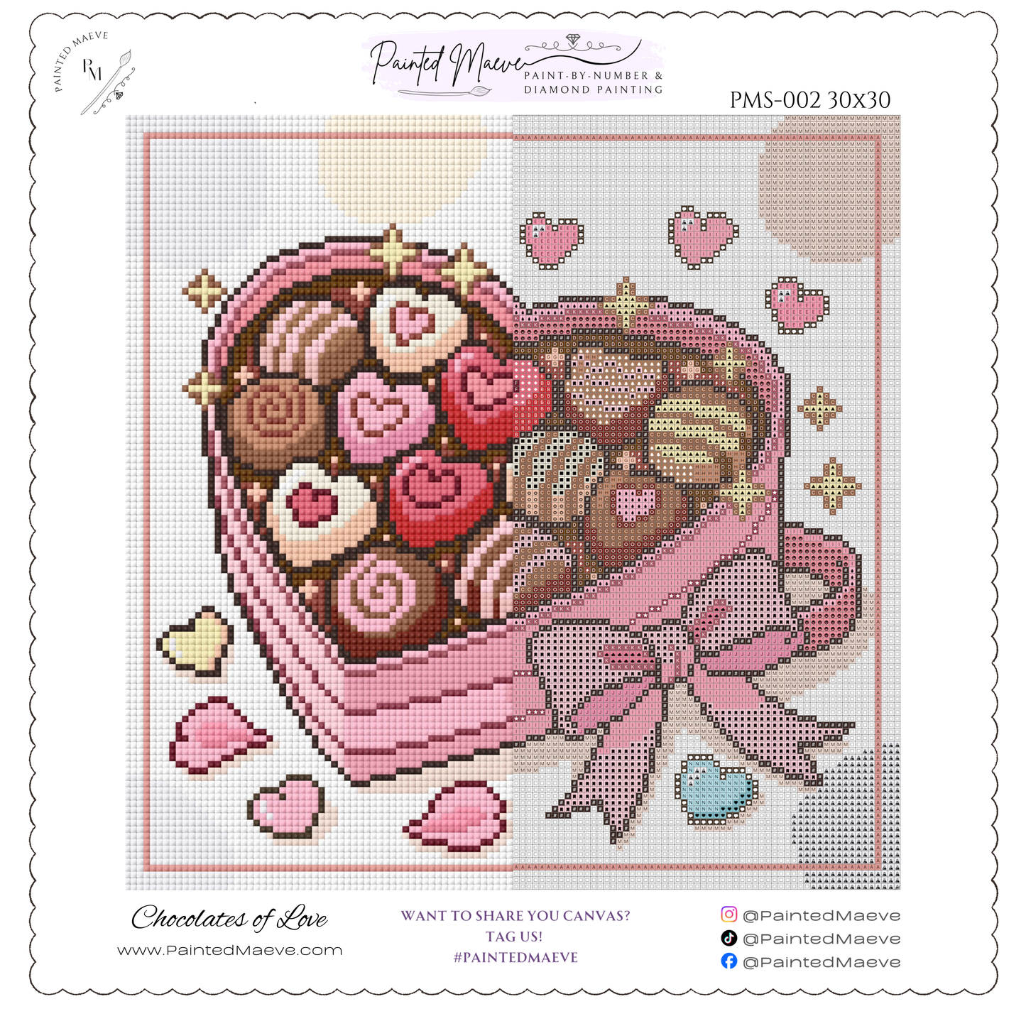 Chocolates of Love: Hand-Rendered Diamond Painting Valentine Collection