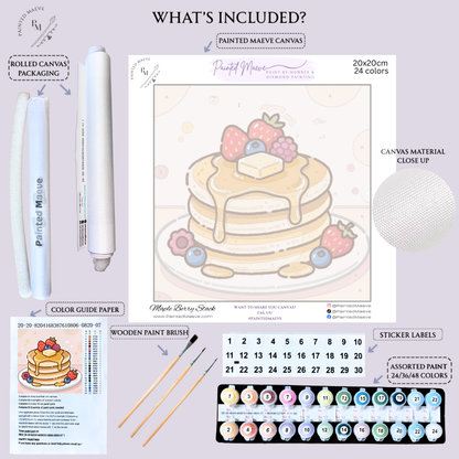 Maple Berry Stack: MINI Paint-by-Number Collection (24/36/48 colors | No Frame)
