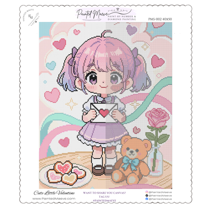 Cute Little Valentine: Hand-Rendered Diamond Painting Valentine Collection