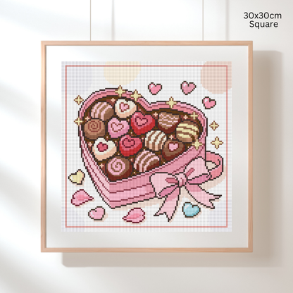 Chocolates of Love: Hand-Rendered Diamond Painting Valentine Collection