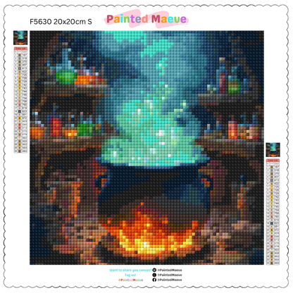 Enchanted Cauldron: Diamond Painting Halloween Collection