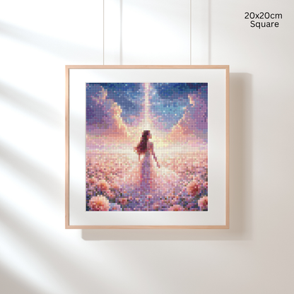 Celestial Blossom Beauty: Diamond Painting Collection