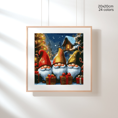 Gnome for the Holidays: Paint-by-Number Christmas Collection (24/36/48 colors | No Frame)