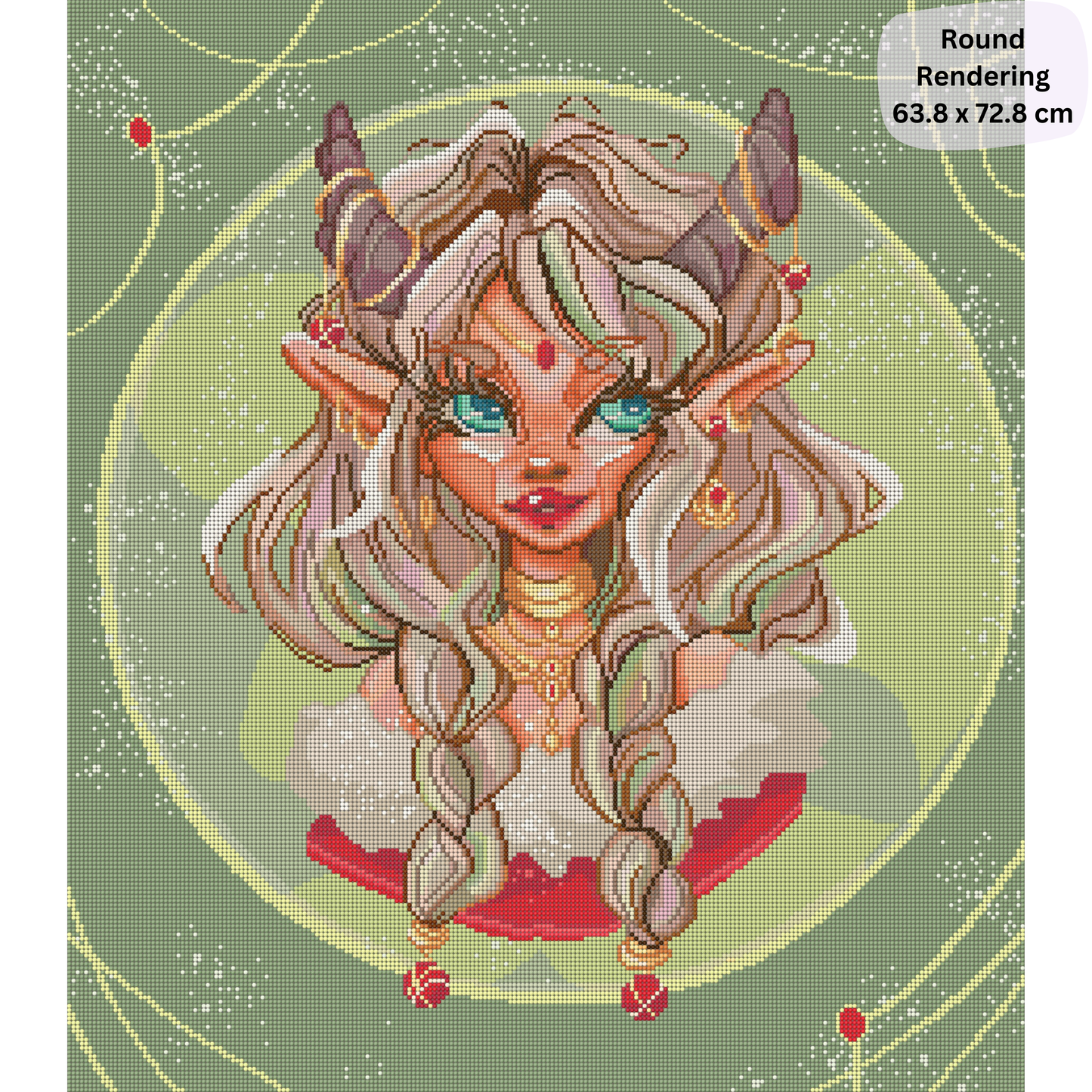 Christmas Elf: Hand-Rendered Diamond Painting