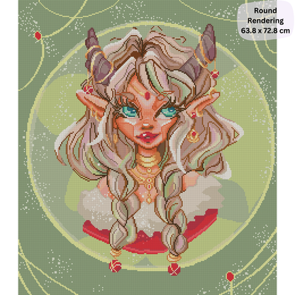 Christmas Elf: Hand-Rendered Diamond Painting