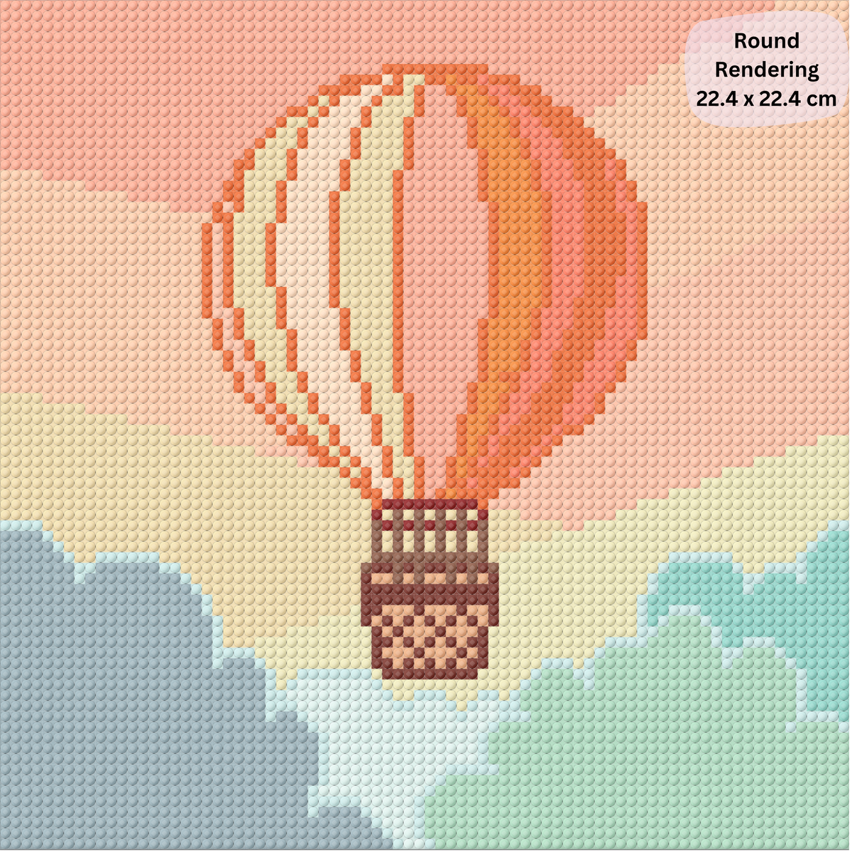 Up and Away Hand-Rendered Diamond Painting
