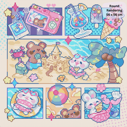 Mandatory Beach Episode: Hand-Rendered Diamond Painting