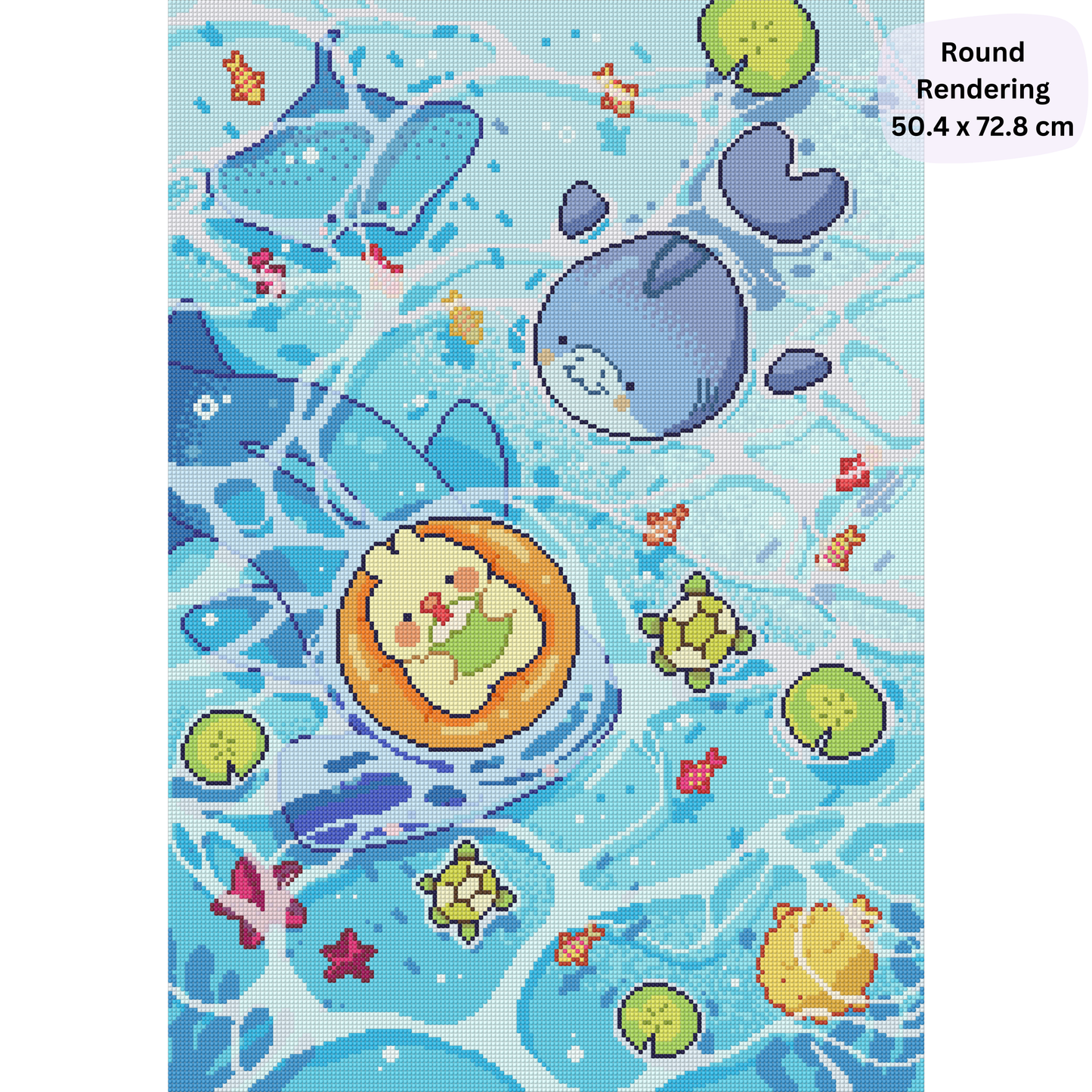 Ocean Wonder: Hand-Rendered Diamond Painting
