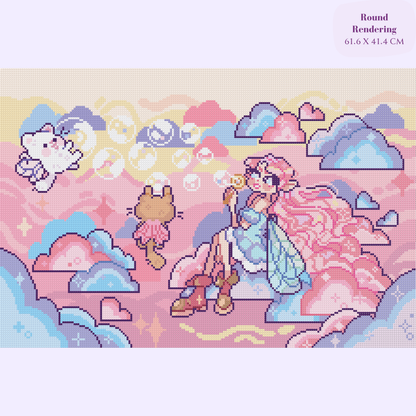 Fairy Bubbles Hand-Rendered Diamond Painting