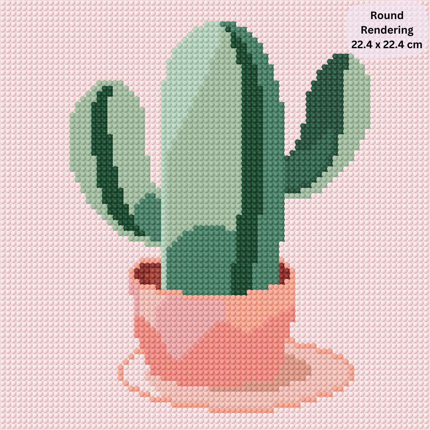 Cactus Makes Perfect: MINI Hand-Rendered Diamond Painting
