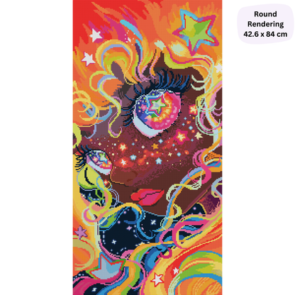 Aria Stargazer: Hand-Rendered Diamond Painting
