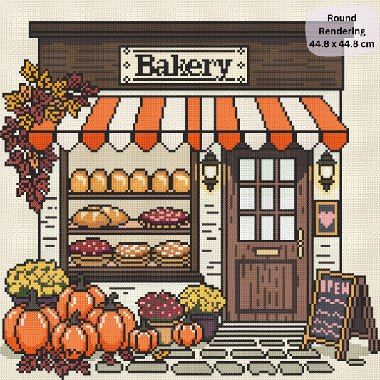 Autumn Harvest Bakery Hand-Rendered Diamond Painting