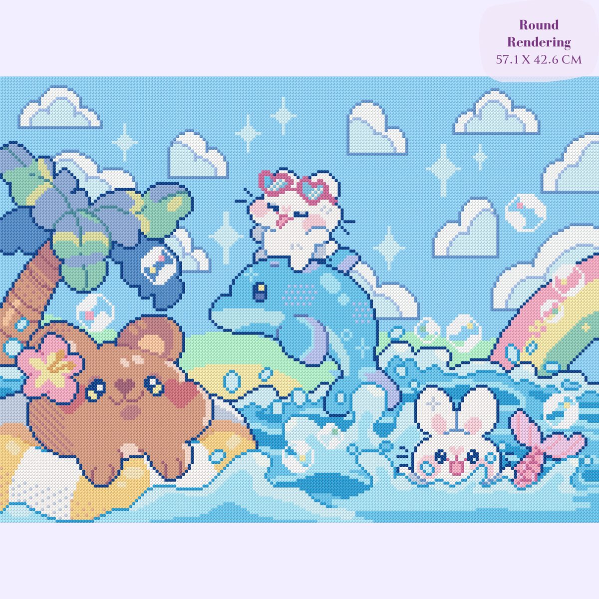 A Day at the Beach Hand-Rendered Diamond Painting