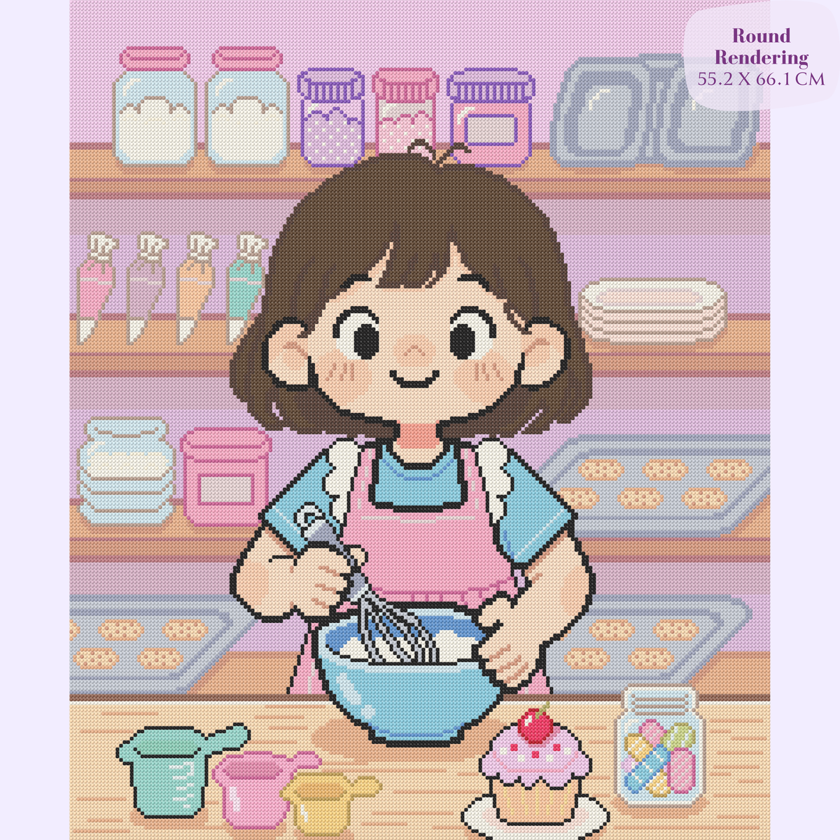 Sweet Little Baker Hand-Rendered Diamond Painting