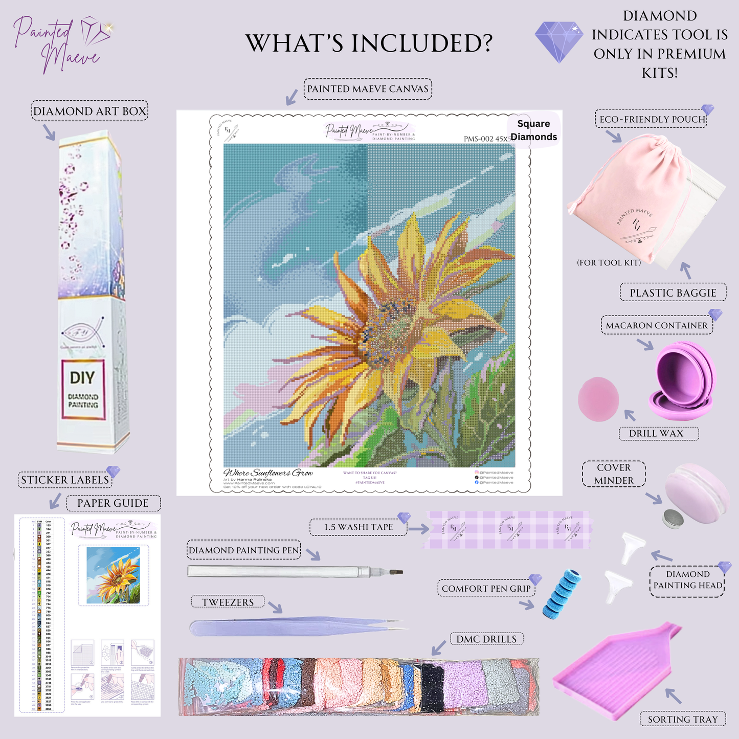 Where Sunflowers Grow: Hand-Rendered Diamond Painting