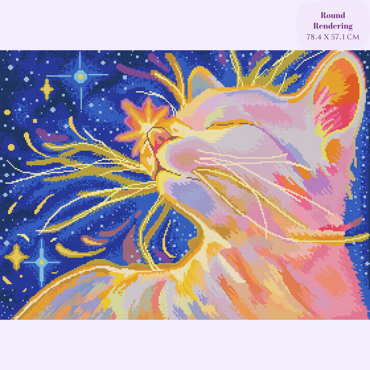 Stargazer Hand-Rendered Diamond Painting