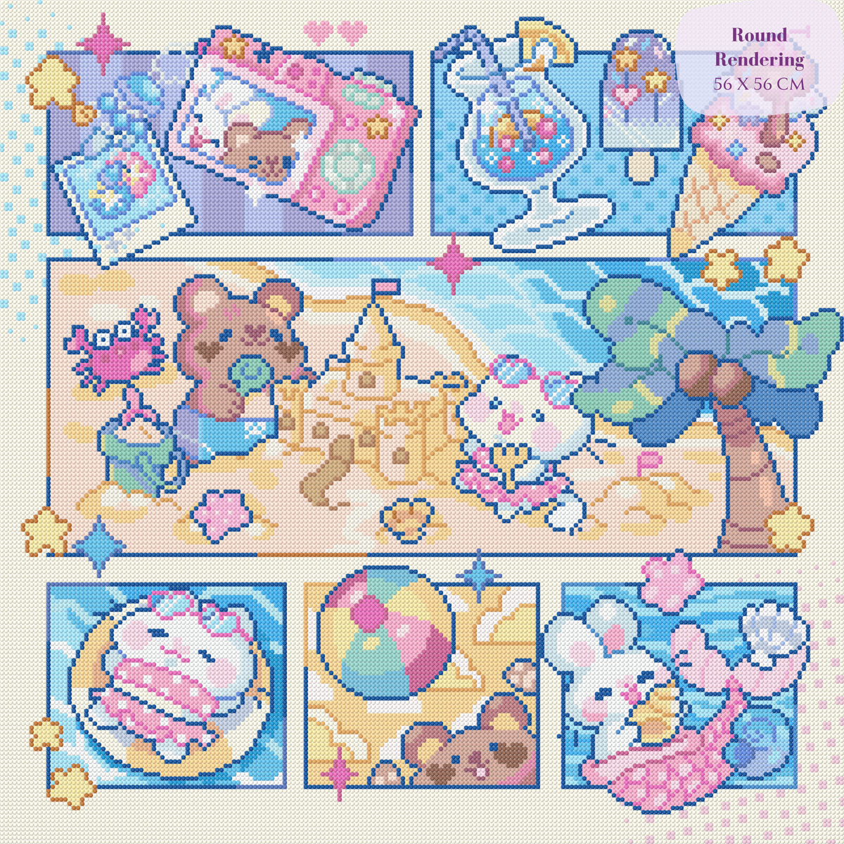 Mandatory Beach Episode Hand-Rendered Diamond Painting