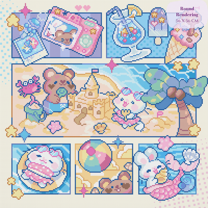 Mandatory Beach Episode Hand-Rendered Diamond Painting