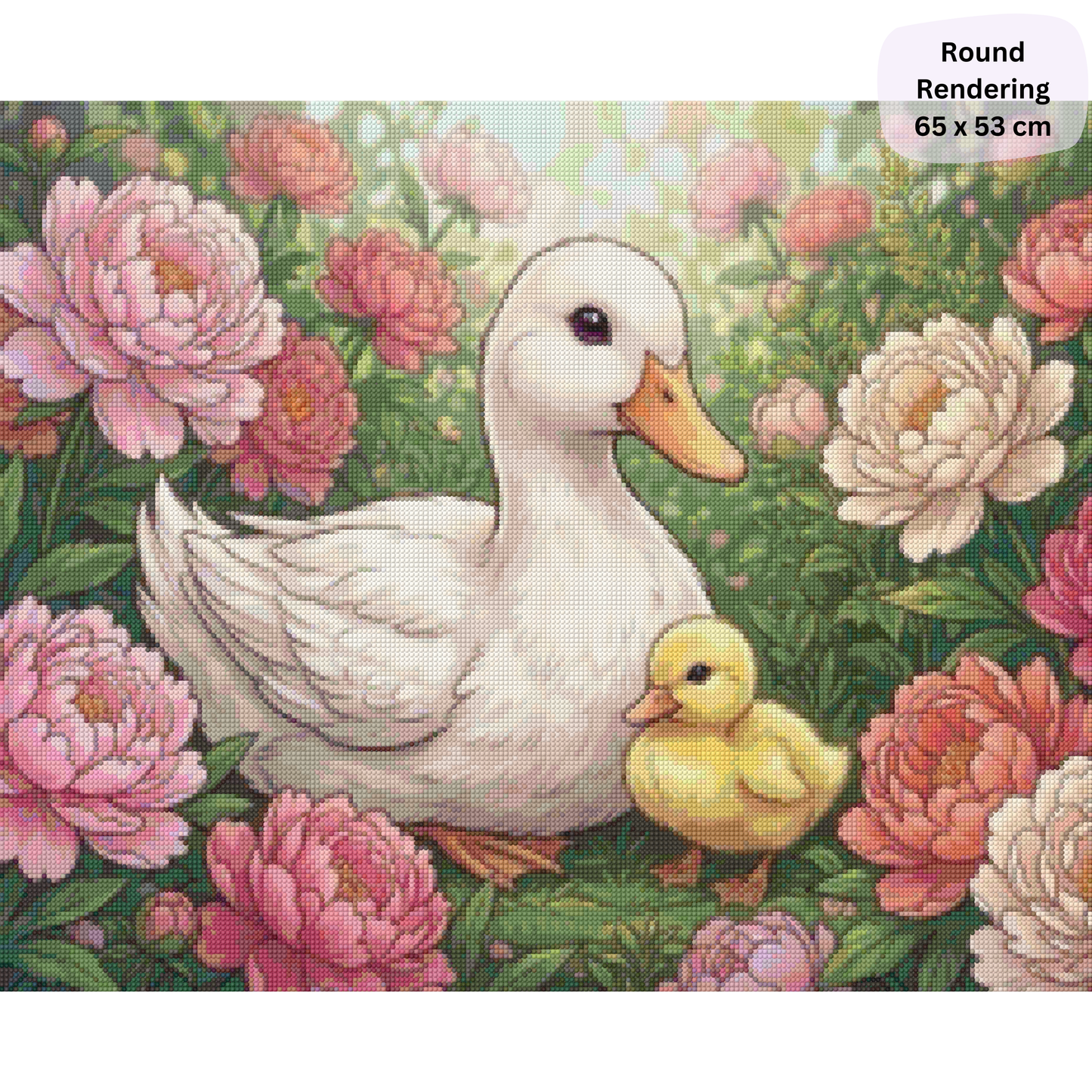 The Curious Little Duckling: Hybrid-Render Diamond Painting