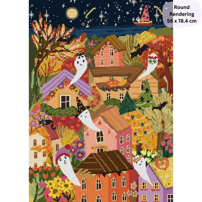 Ghost Town: Hand-Rendered Diamond Painting
