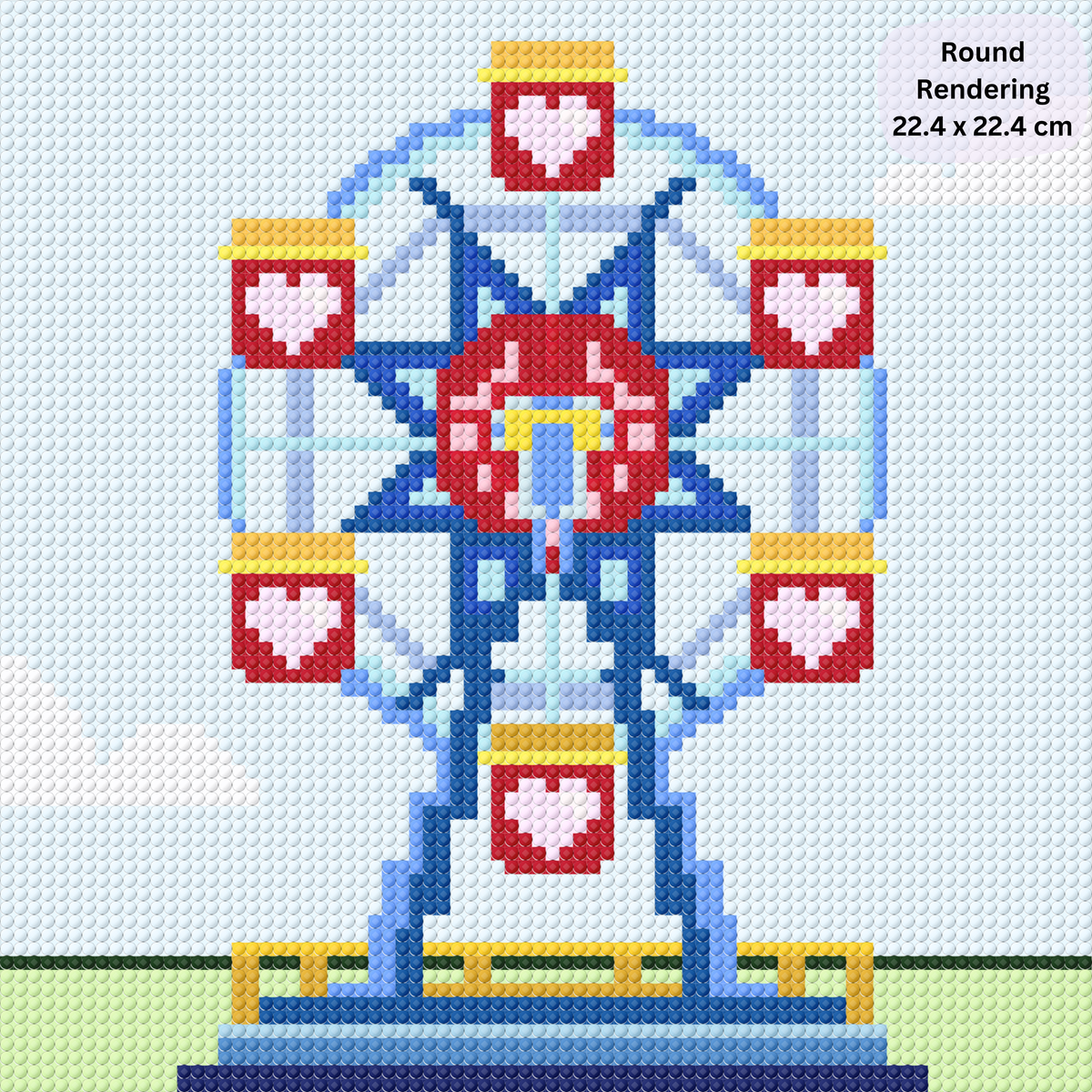 Ferris Wheel Fun Hand-Rendered Diamond Painting
