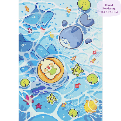 Ocean Wonder: Hand-Rendered Diamond Painting