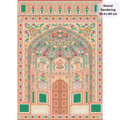 Amber Palace: Hand-Rendered Diamond Painting