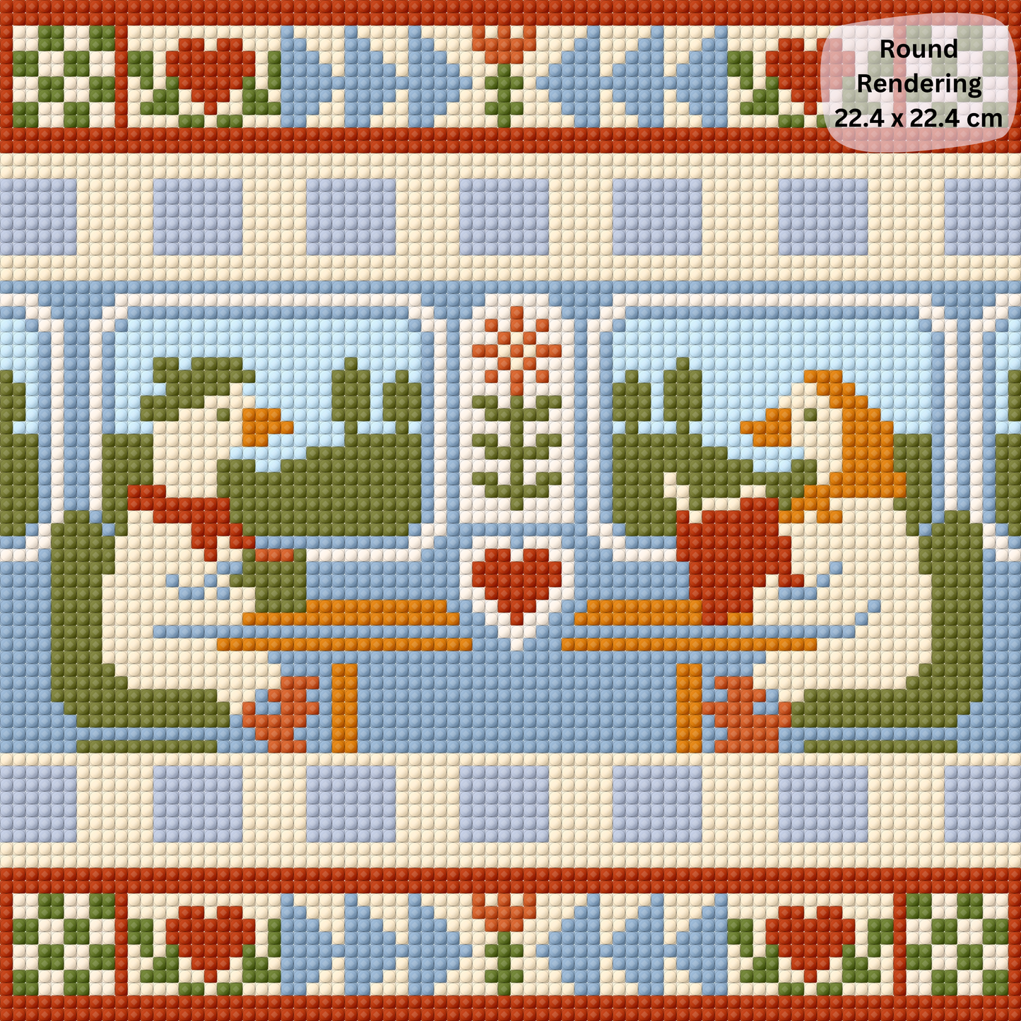 Geese Train Ride: Hand-Rendered Diamond Painting