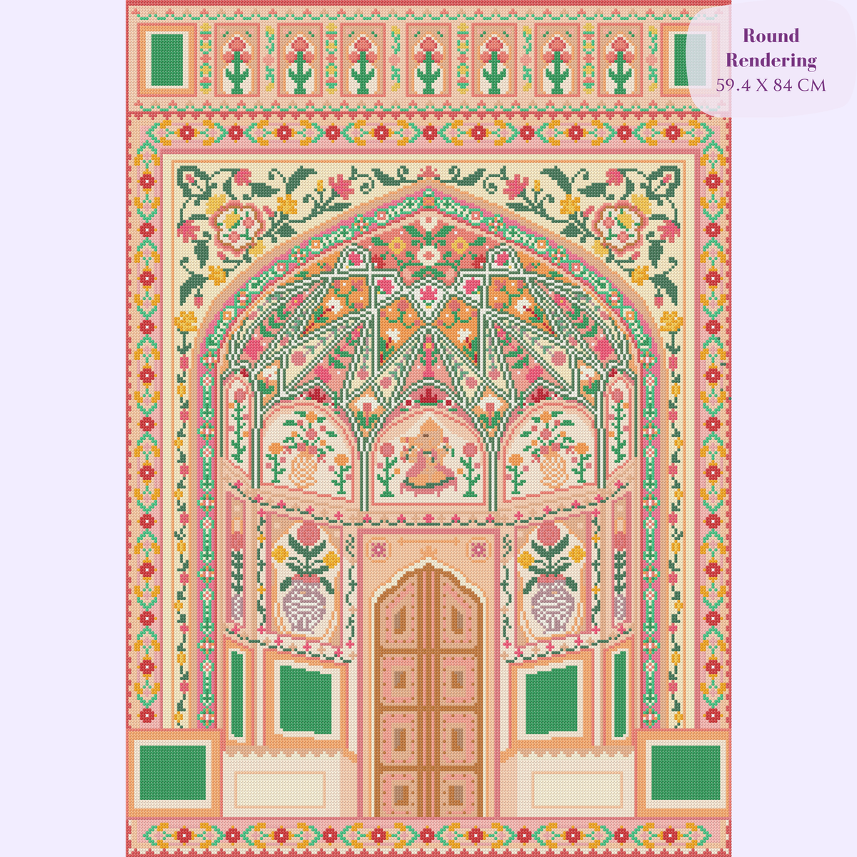 Amber Palace Hand-Rendered Diamond Painting