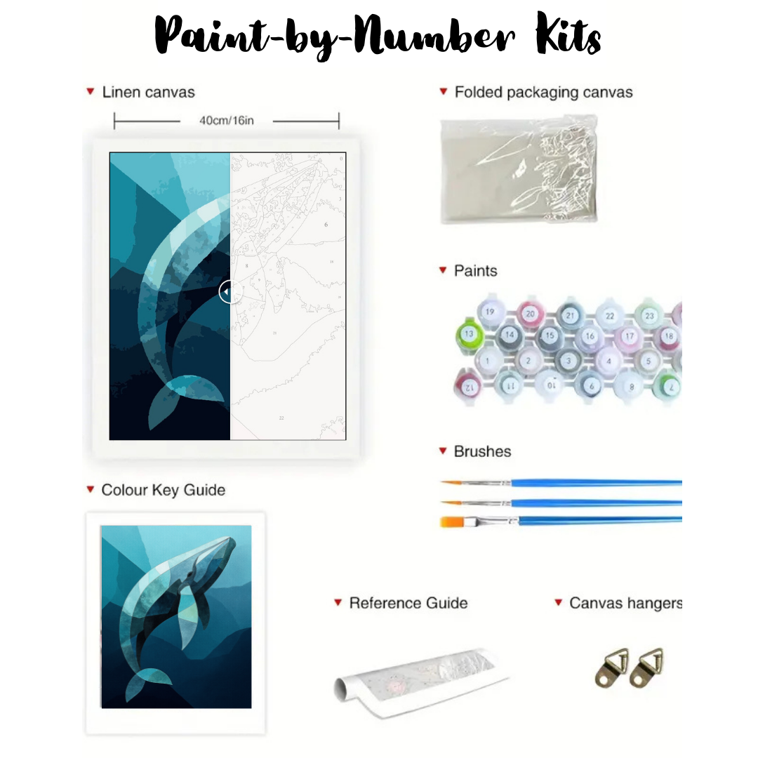 Oceanic Flight: Paint-by-Number Collection (24/36/48 colors | No Frame)