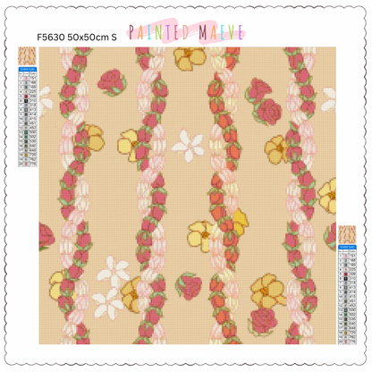 Twisted Pikake & Rosebud Lei: Diamond Painting Collection