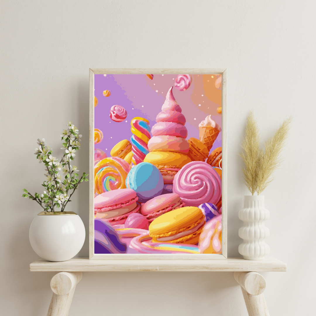 Sweet Treat Mountain: Paint-by-Number Collection (24/36/48 colors | No Frame)