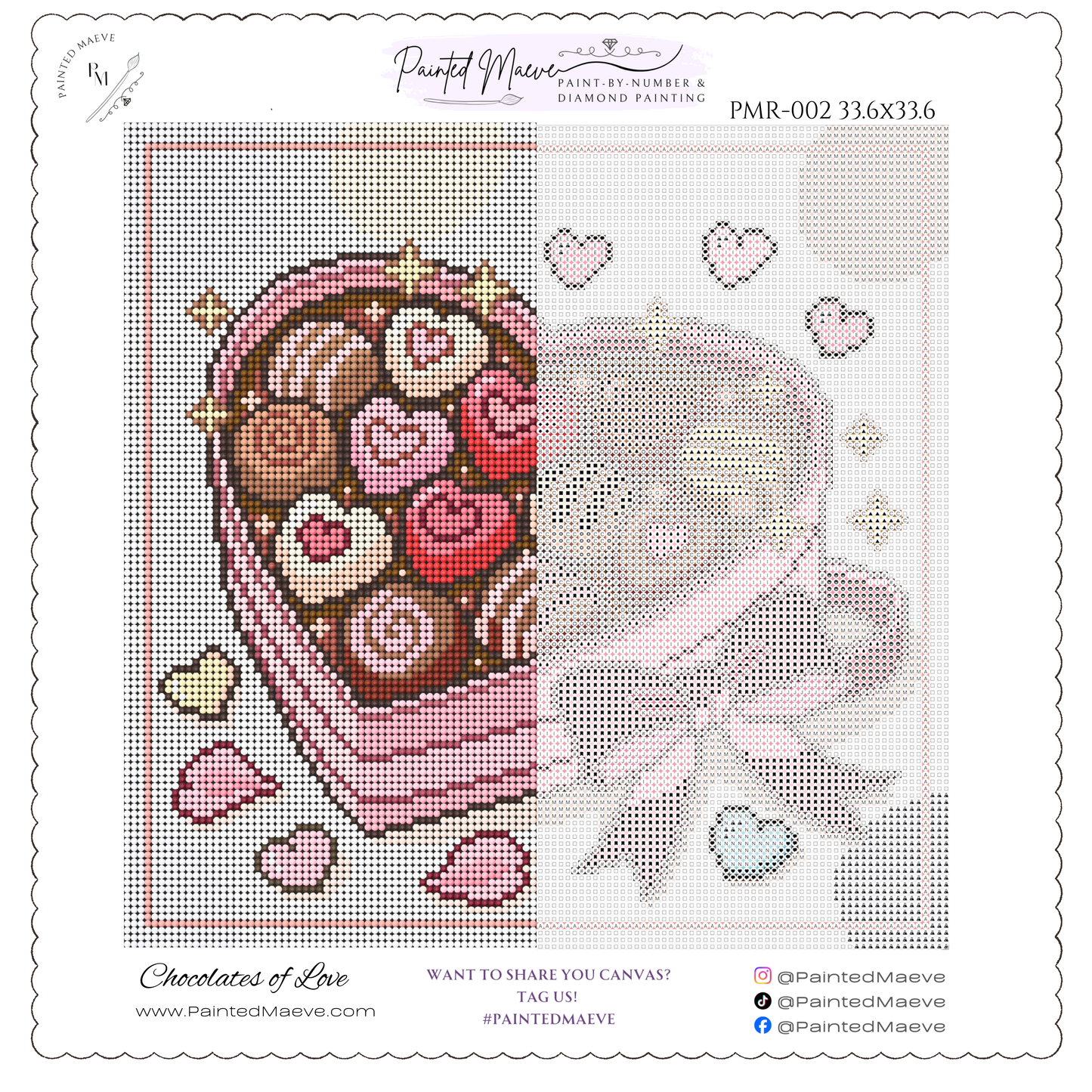 Chocolates of Love: Hand-Rendered Diamond Painting Valentine Collection