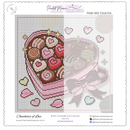 Chocolates of Love: Hand-Rendered Diamond Painting Valentine Collection