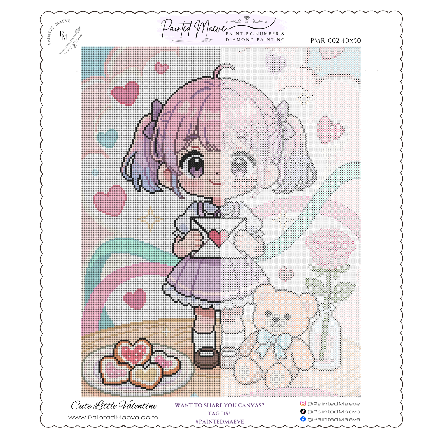 Cute Little Valentine: Hand-Rendered Diamond Painting Valentine Collection