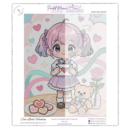 Cute Little Valentine: Hand-Rendered Diamond Painting Valentine Collection