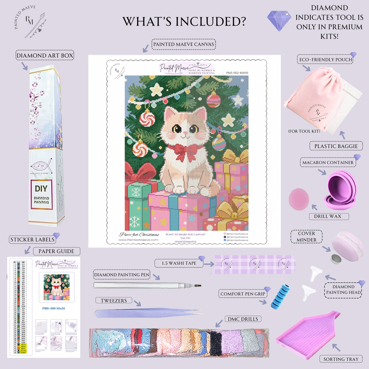 Purr-fect Christmas: Hand-Rendered Diamond Painting Christmas Collection