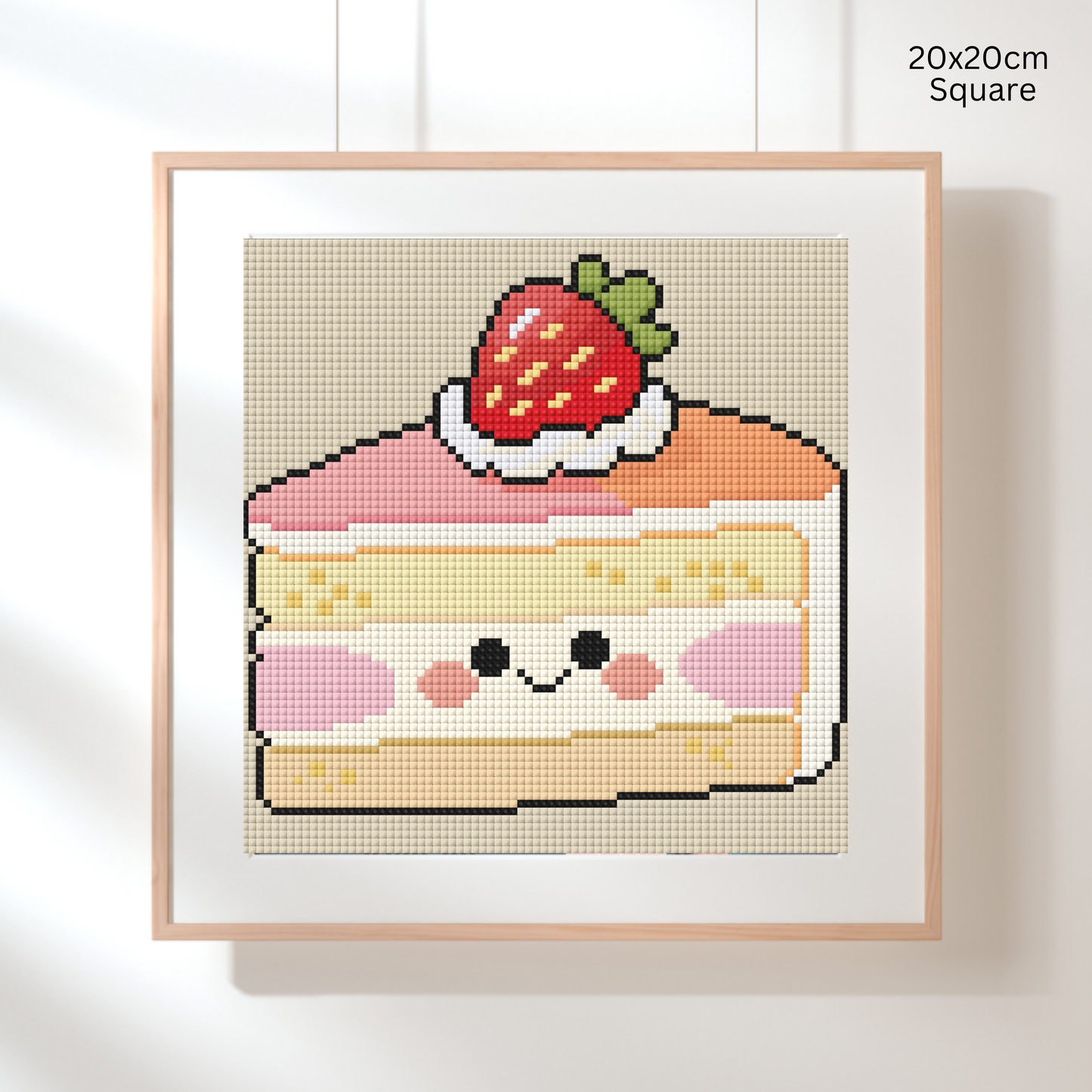 Strawberry Créme Cake: MINI Hand-Rendered Diamond Painting Collection