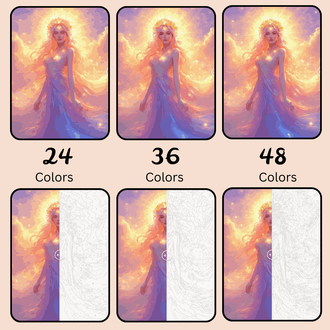 Mystical Goddess: Paint-by-Number Collection (24/36/48 colors | No Frame)