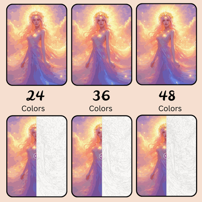 Mystical Goddess: Paint-by-Number Collection (24/36/48 colors | No Frame)