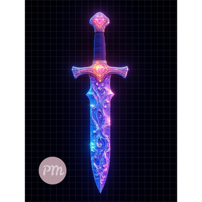 Nebula Blade: Paint-by-Number Collection (24/36/48 colors | No Frame)