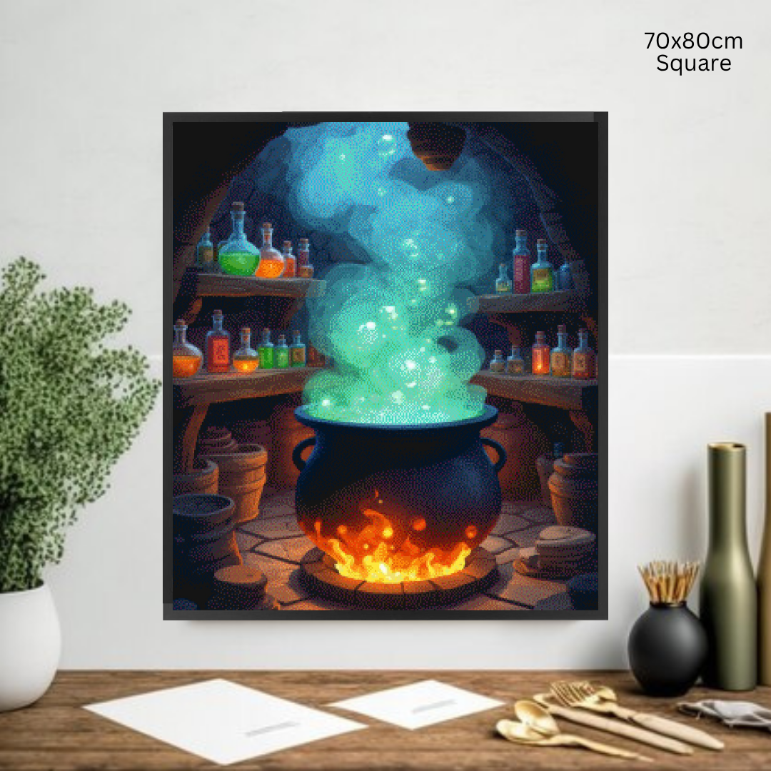 Enchanted Cauldron: Diamond Painting Halloween Collection
