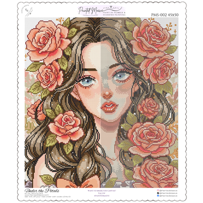 Under the Petals: Hand-Rendered Diamond Painting Collection